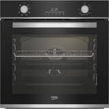 Cuptor incorporabil Beko BBIM13300XM, Electric, 72 l, Autocuratare catalitica, Display touch control, SteamShine Cleaning, Grill, 3D Cooking, Clasa A, Sticla neagra