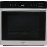 Cuptor incorporabil Whirlpool W7OS44S1P, Electric, 73 l, Autocuratare pirolitica, Tehnologie al 6-lea Simt, Display LCD, Clasa A+, Negru/Inox