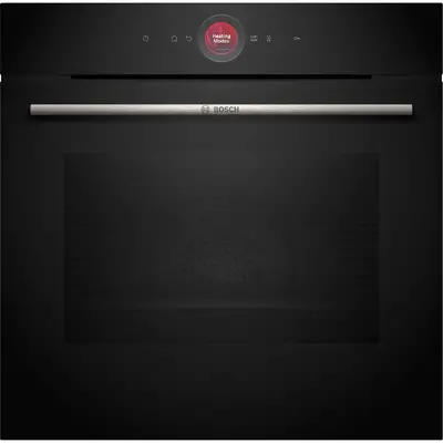 Cuptor incorporabil Bosch Seria 8 HBG7741B1, Electric, 71 l, Multifunctional, 14 functii , Autocuratare pirolitica, Grill, Home Connect, Air Fry, Clasa A+, Negru