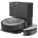 Robot de aspirare cu mop, iRobot Combo i5+, i557840, golire automata in CleanBase, sistem de curatare Aeroforce in 4 etape, recipient lavabil, wi-fi, navigare inteligenta si harta, control prin aplicatia iRobot Home, Dirt Detect, gri/negru