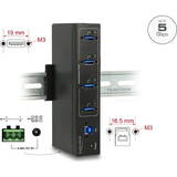 Hub USB DELOCK  Industrie HUB 4xUSB 3.0 Typ-A 15kV ESD Schutz extern
