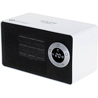 Adler Aeroterma electrica AD7746, 1000 W, 2 trepte, Alb/Negru