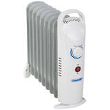 Calorifer electric MS7805, 1000 W, 9 elementi, Termostat reglabil, Alb