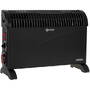 MESKO Convector electric MS7741W, 2000 W, 3 trepte, Termostat reglabil, Ventilare, Negru
