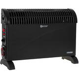 Convector electric MS7741W, 2000 W, 3 trepte, Termostat reglabil, Ventilare, Negru