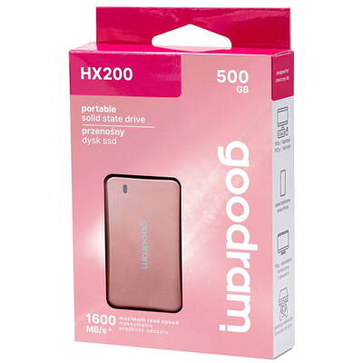 SSD Extern GOODRAM  SSDPR-HX200-500-RG 500 GB USB Type-C 3.2 Gen 2x2 Rose gold