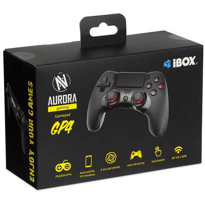 Gamepad IBOX IGP4 Gaming Black Bluetooth Analogue / Digital Android, PC, PlayStation 4, iOS
