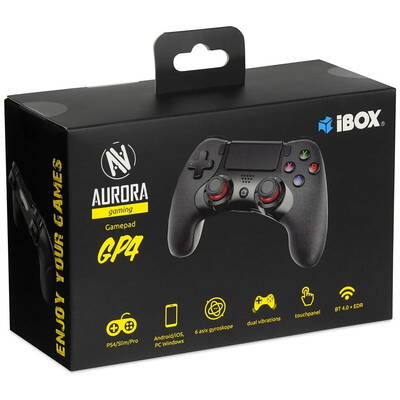 Gamepad IBOX IGP4 Gaming Black Bluetooth Analogue / Digital Android, PC, PlayStation 4, iOS