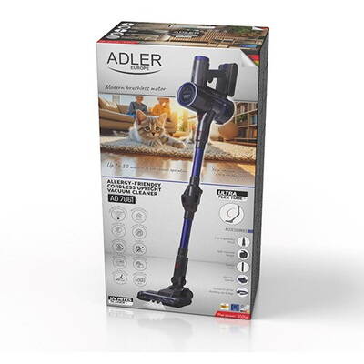 Aspirator Cordless upright vacuum cleaner Adler AD 7061 allergy-friendly Black, Blue