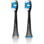 ETA ETA070790600 SoftClean Toothbrush replacement heads, 2 pcs, Black