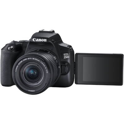 Aparat foto DSLR Canon EOS 250D + 18-55mm Kit, Black (SIP)