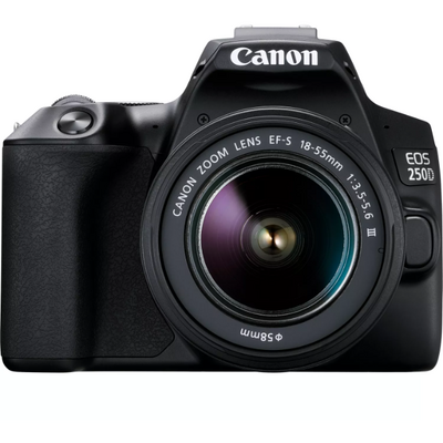 Aparat foto DSLR Canon EOS 250D + 18-55mm Kit, Black (SIP)