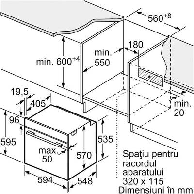 Cuptor incorporabil Bosch HRG532BS3, 71 L, Electric, Multifunctional, 7 functii, Grill, Touch control, Added Steam, Air Fry, AutoPilot15, Autocuratare EcoClean + hidrolitica, Clasa A+, Inox