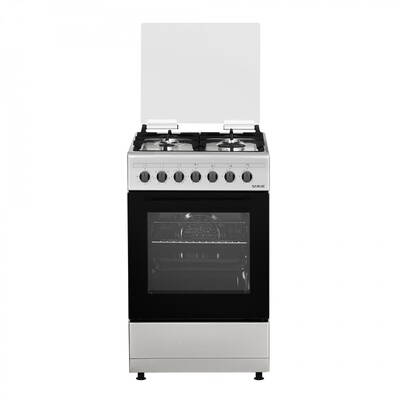 Aragaz Samus 4 Arzatoare Gaz, Cuptor Electric, 43 L, 7 Functii, Aprindere electrica, Inox