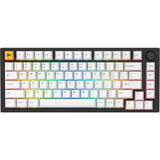 Tastatura Glorious GMMK PRO 75% Pre-built, USB-C, Fox Linear Switch, Layout US, Negru/Alb