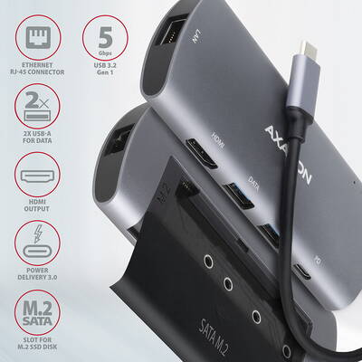 Hub USB AXAGON HMC-6M2