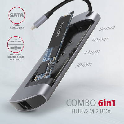 Hub USB AXAGON HMC-6M2