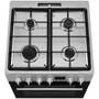 Aragaz Electrolux LKK660220X, Mixt, 4 arzatoare , Siguranta plita, Aprindere integrata, Cuptor electric, Plus Steam, AirFry, Timer, Grill electric, Clasa A, 60 cm, Inox