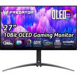Monitor Acer Predator X27UF3 OLED - 26.5 - black, QHD, USB-C, AMD Free Sync Premium Pro, 480Hz panel