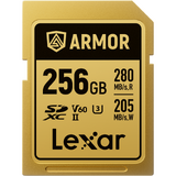 Card de Memorie Lexar SDXC ARMOR Gold UHS-II U3, Stainless Steel, IP68 R280/W210 (V60) 256GB
