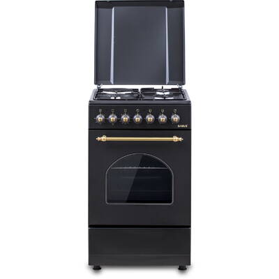 Samus Aragaz rustic SR550EL3B1 3 arzatoare pe gaz + 1 electric Cuptor electric(48 litri) cu 3 functii