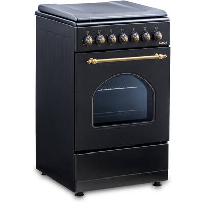 Samus Aragaz rustic SR550EL3B1 3 arzatoare pe gaz + 1 electric Cuptor electric(48 litri) cu 3 functii