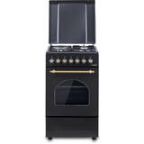 Aragaz rustic SR550EL3B1 3 arzatoare pe gaz + 1 electric Cuptor electric(48 litri) cu 3 functii