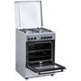 Samus Aragaz SM662AENS1 INOX, 4 arzatoare gaz( 1 arzator Wok), cuptor electric, 56 L, gratare fonta, aprindere electrica, Grill, lumina interioara, INox/laterale argintii