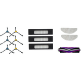 Midea M7 Pro/S8+ Spare Parts Kit: Side Brush×6pcs, Main Brush×1pc, HEPA Filter×3pcs, Mopping Cloth×2pcs