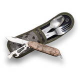 Joker Set briceag multifunctional cu tacamuri camping si husa