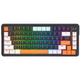 gaming mecanica Landshaker neagra cu alb iluminare RGB