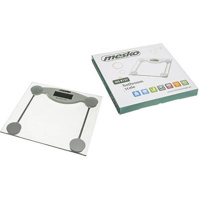 Cantar MESKO MS 8137 Bathroom, Capacity 150 kg, Graduation 100 g, Big LCD screen, Auto-zero/Auto-off