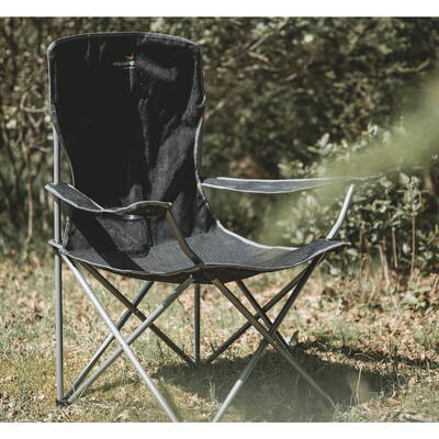 Easy Camp Spruce Arm Chair Ink Black Stylish Camping Chair, Black