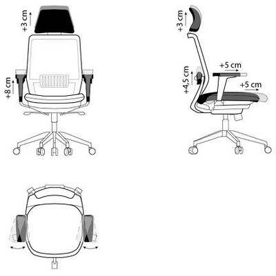 BEMONDI SPECTRUM ergonomic office chair black