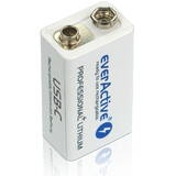 Rechargeable battery  everActive 6F22/9V Li-ion 550 mAh with USB TYPE C