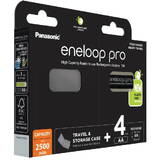 Rechargeable batteries ENELOOP PRO AA 2500 mAh 4 szt + case (BK-3HCDE/4CP+CASE)