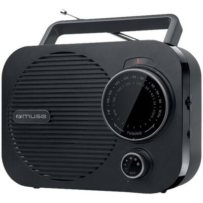 MUSE M-050R Portable radio FM, AM Black