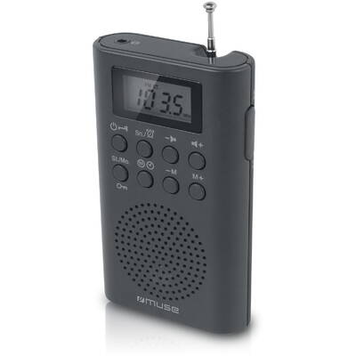 MUSE M-03R Pocket radio, Black