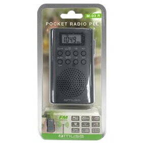 MUSE M-03R Pocket radio, Black