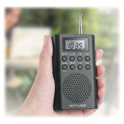 MUSE M-03R Pocket radio, Black