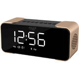 AD 1190 Wireless alarm clock with radio, Copper/Black