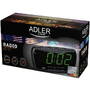 Adler AD 1121 Alarmclock Radio, LED display,  black