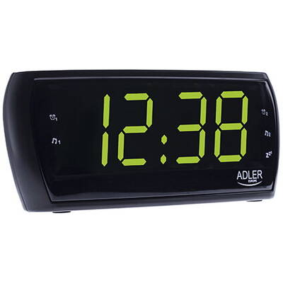 Adler AD 1121 Alarmclock Radio, LED display,  black