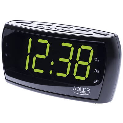 Adler AD 1121 Alarmclock Radio, LED display,  black