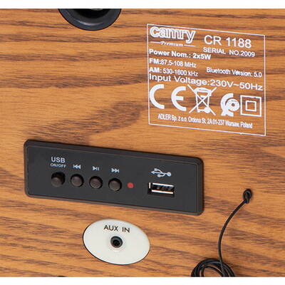 CAMRY CR 1188 Retro Radio, FM, Wooden