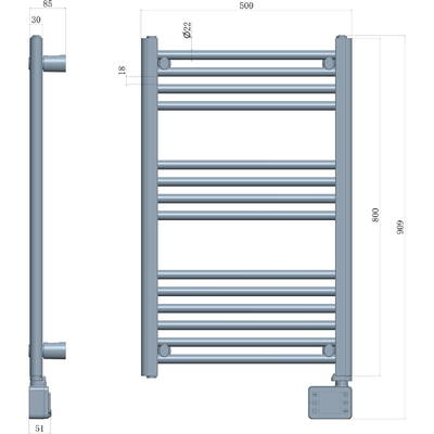 Adler AD 7824 LED Electric Bathroom Radiator, White