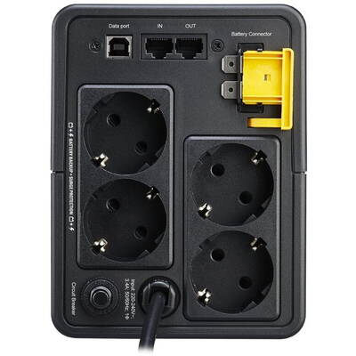 UPS Schneider Electric APC Back-UPS, 750VA, Tower, 230V, 4x CEE 7/7 Schuko Slots, AVR, Black