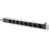 Digitus  Socket Strip with Aluminum Profile, 8-way safety socket, 2 m cable, IEC C20 plug