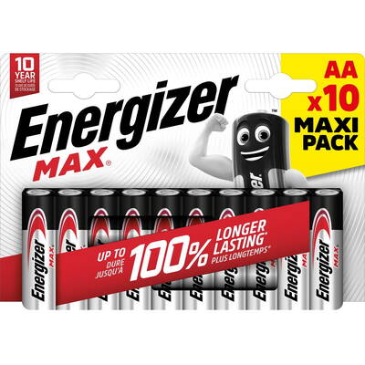 ENERGIZER  BATTERIES MAX AA LR6 10 PCS ECO