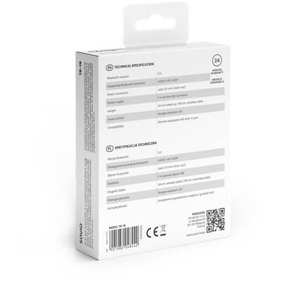 SAVIO  TR-16 Transmitter AUX adapter with hands-free function, Bluetooth 5.3,  Assistant/Siri